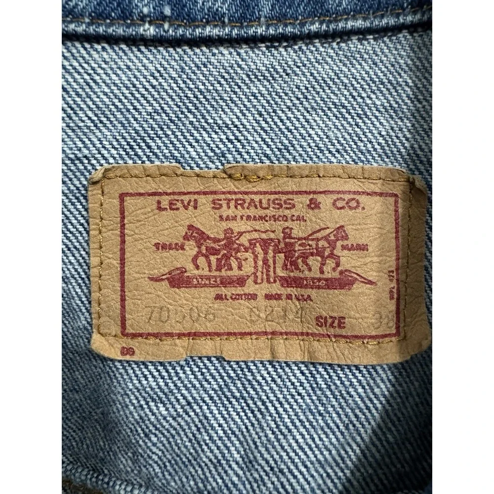 Levi's Denim Trucker Jacket Mens 38 1984 Blue Vintage Made in USA 70506-0214